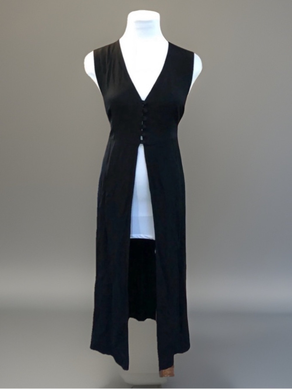 VINTAGE Steampunk Trench Duster Vest Jacket